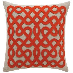 Dwell Studio Labyrinth Persimmon Throw Pillow Covr